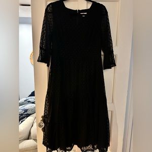 BODEN - Stunning black dress. 3/4 sleeves. MIDI length. Size US 8 Never worn.